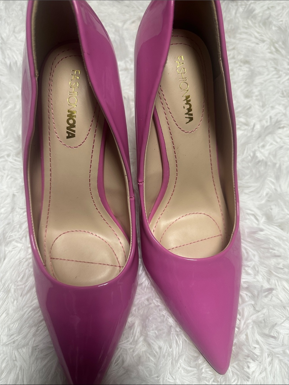 Fashion Nova Hot Pink Patent Pointed Pumps